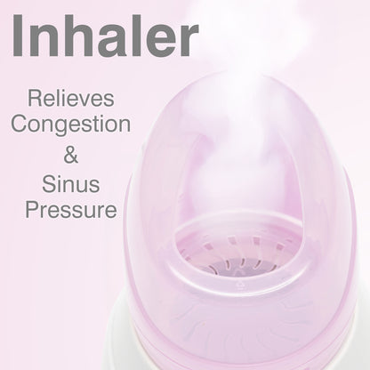 The Rio Facial Sauna Skincare with Steam Inhaler in pink emits soothing vapor to relieve congestion and sinus pressure, making it perfect for facial steaming and easing sinus discomfort.