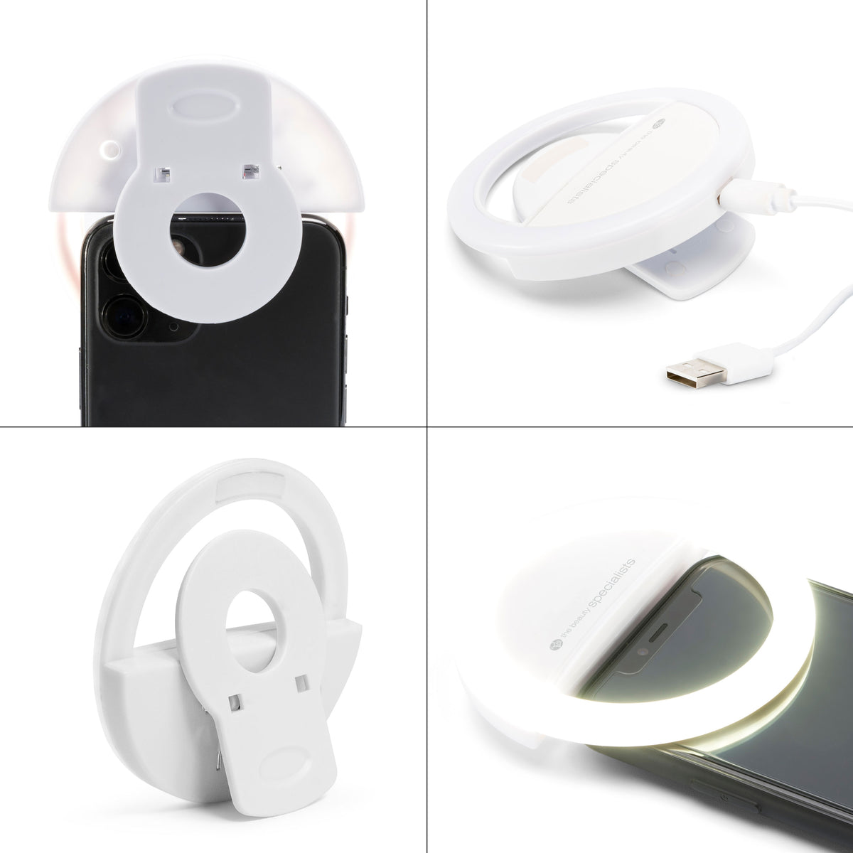Selfie & vlogging smartphone ring light - 3 instellingen - 36 LED lampjes - USB oplaadbaar