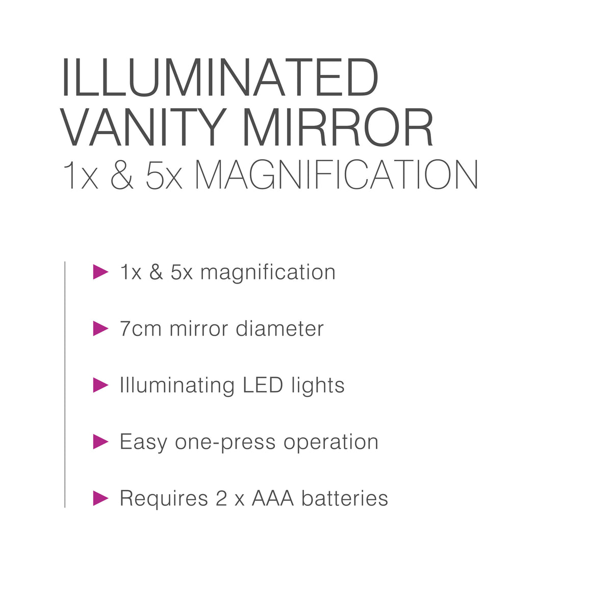 Rio Ultra compacte LED make up spiegel